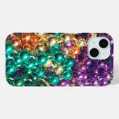 Coques Case-Mate iPhone Pile de Mardi Gras perles moussant dans la lumière (Verso (horizontal))