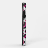 Coques Case-Mate iPhone Piloka Dot Zebra noir et rose chaud (Dos/Droite)