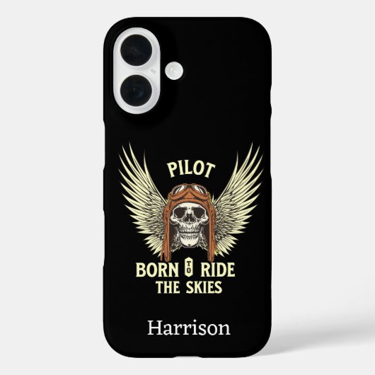 Coques Case-Mate iPhone Pilote Cool Volant,Crâne & Ailes, Aviation (Verso)