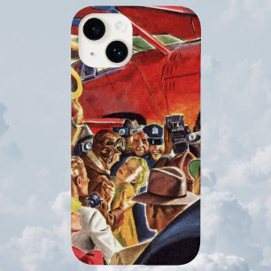 Coque Pour iPhone 15 Pilote d'avion à une seule hélice vintage avec Pap