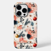 Coques Case-Mate iPhone Pin de Vacances et ornements personnalisés (Verso)