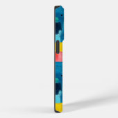 Coques Case-Mate iPhone Pinceau Abstrait avec Nom Personnalisé & Phrase (Verso / Droite)