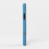 Coques Case-Mate iPhone Pinceau bleu Crosshatch (Dos/Droite)