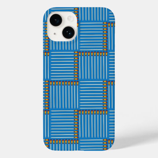 Coques Case-Mate iPhone Pinceau bleu Crosshatch (Verso)