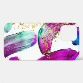Coques Case-Mate iPhone Pinceau Ultra Violet : Art Abstrait (Verso (horizontal))