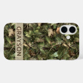 Coques Case-Mate iPhone Pine and Leaves Camouflage Personalized (Verso (horizontal))
