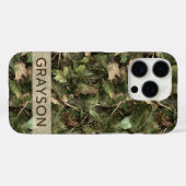 Coques Case-Mate iPhone Pine and Leaves Camouflage Personalized (Verso (horizontal))