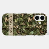 Coques Case-Mate iPhone Pine and Leaves Camouflage Personalized (Verso (horizontal))