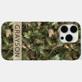 Coques Case-Mate iPhone Pine and Leaves Camouflage Personalized (Verso (horizontal))