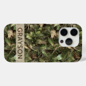 Coques Case-Mate iPhone Pine and Leaves Camouflage Personalized (Verso (horizontal))