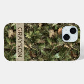 Coques Case-Mate iPhone Pine and Leaves Camouflage Personalized (Verso (horizontal))
