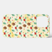 Coques Case-Mate iPhone Pine Cones et Motif de Noël Holly (Verso (horizontal))