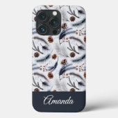 Coques Case-Mate iPhone Pine Cones & Pine Needles Aquarelles Motif (Verso)