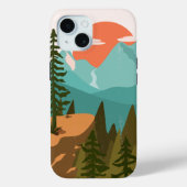 Coques Case-Mate iPhone Pine Forest, Mountains et Sunrise (Verso)