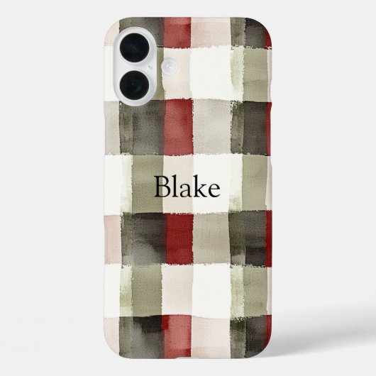 Coques Case-Mate iPhone Pine Vert ivoire Rouge rayures (Verso)