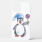 Coques Case-Mate iPhone Pingouin blanc mignon avec Lollipop (Verso)