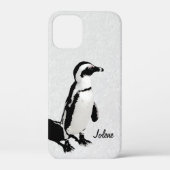 Coques Case-Mate iPhone Pingouin blanc noir moderne Artsy (Verso)