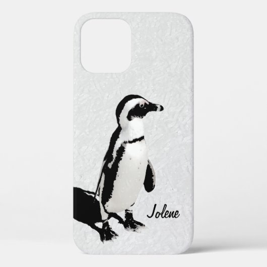 Coques Case-Mate iPhone Pingouin blanc noir moderne Artsy (Verso)