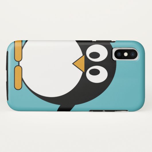Coques Case-Mate iPhone Pingouin mignon de bande dessinée (Dos (Horizontal))