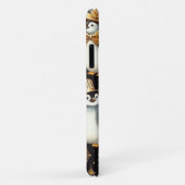 Coques Case-Mate iPhone Pingouin noir et doré (Dos/Droite)