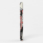 Coques Case-Mate iPhone Pingouin Saumon Rose Art En Géométrie Retro Pastel (Dos/Droite)