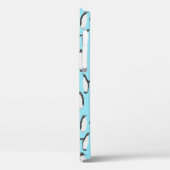 Coques Case-Mate iPhone Pingouins dans le motif de neige (Verso / Gauche)