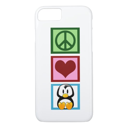 Coques Case-Mate iPhone Pingouins Peace Love (Dos)