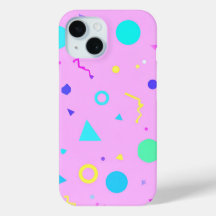 Pink 80s Memphis Geometric Pattern