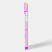 Coques Case-Mate iPhone Pink 80s Memphis Geometric Pattern (Verso / Gauche)