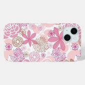 Coques Case-Mate iPhone Pink and Brown Floral (Verso (horizontal))