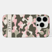 Coques Case-Mate iPhone Pink and Green Camouflage Personalized (Verso (horizontal))