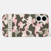 Coques Case-Mate iPhone Pink and Green Camouflage Personalized (Verso (horizontal))