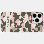 Coques Case-Mate iPhone Pink and Green Camouflage Personalized (Verso (horizontal))