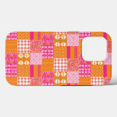 Coques Case-Mate iPhone Pink and orange floral patchwork Phone cover (Verso (horizontal))