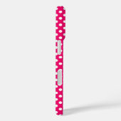 Coques Case-Mate iPhone Pink and White Polka dots (Verso / Droite)