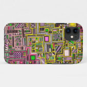 Coques Case-Mate iPhone Pink and Yellow Geometric shapes pop art punk (Dos (Horizontal))