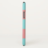 Coques Case-Mate iPhone Pink Aqua Stripe Nom personnalisé (Dos/Droite)