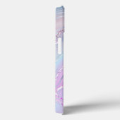 Coques Case-Mate iPhone Pink Blue Crystal Marbre Iridescente Agate (Verso / Droite)