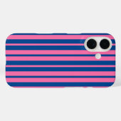Coques Case-Mate iPhone Pink Blue Stylish Stripes Pattern Design  (Verso (horizontal))
