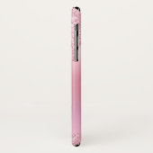 Coques Case-Mate iPhone Pink Blush parties scintillant drig nom Monogram C (Dos/Gauche)