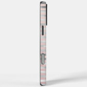 Coques Case-Mate iPhone Pink Blush Silver Stripes Monogramme (Verso / Droite)