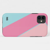 Coques Case-Mate iPhone Pink blush sky blue modern abstract geometry (Dos (Horizontal))