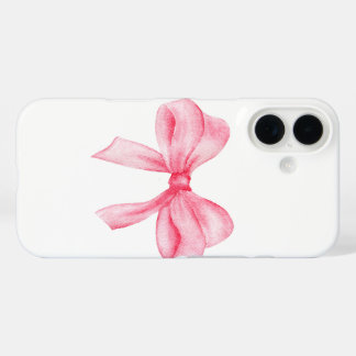 Coques iPhone 16 pink bow phone case