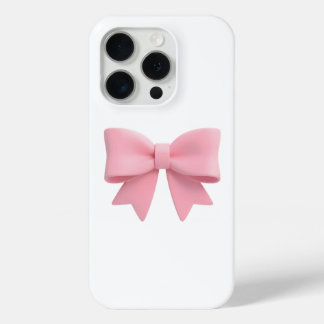 Coque iPhone 15 Pro Pink Bow Phone Case 🎀