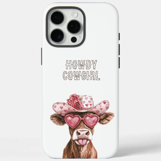 Coques Case-Mate iPhone Pink Brown Cocoa Cow Hearts Cowgirl (Verso)