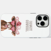 Coques Case-Mate iPhone Pink Brown Cocoa Cow Hearts Cowgirl (Verso (horizontal))