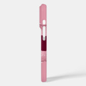 Coques Case-Mate iPhone Pink burgundy agate marbre nom script (Verso / Gauche)
