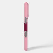 Coques Case-Mate iPhone Pink burgundy agate marbre nom script (Verso / Droite)