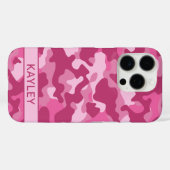 Coques Case-Mate iPhone Pink Camouflage Personalized (Verso (horizontal))