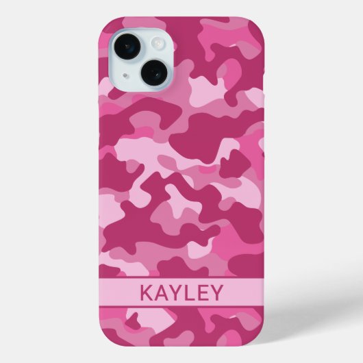 Coques Case-Mate iPhone Pink Camouflage Personalized (Verso)